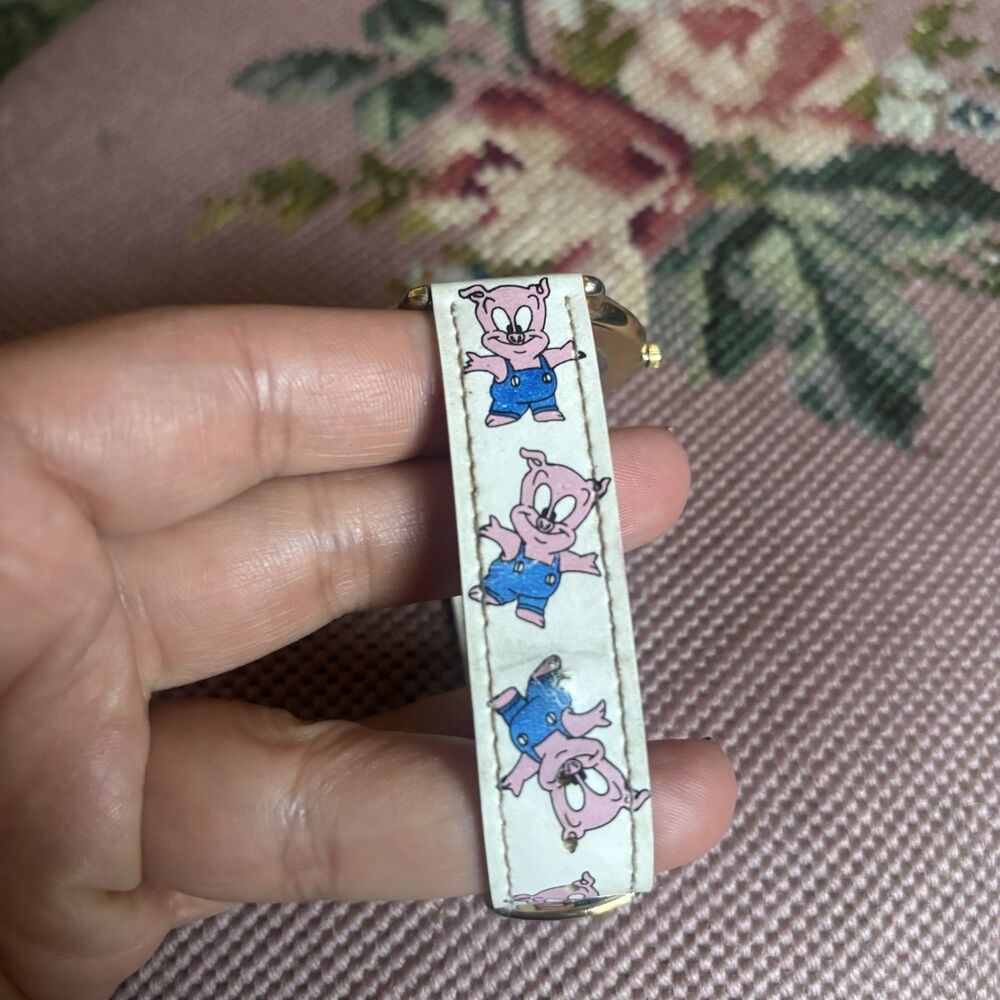 Vtg 90s Parmex Hamton J. Pig Watch Tiny Toon Adventures Novelty Timepiece Flaw** - Picture 13 of 16